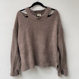 NWT Anthropologie Peek-A-Boo Crewneck Sweater